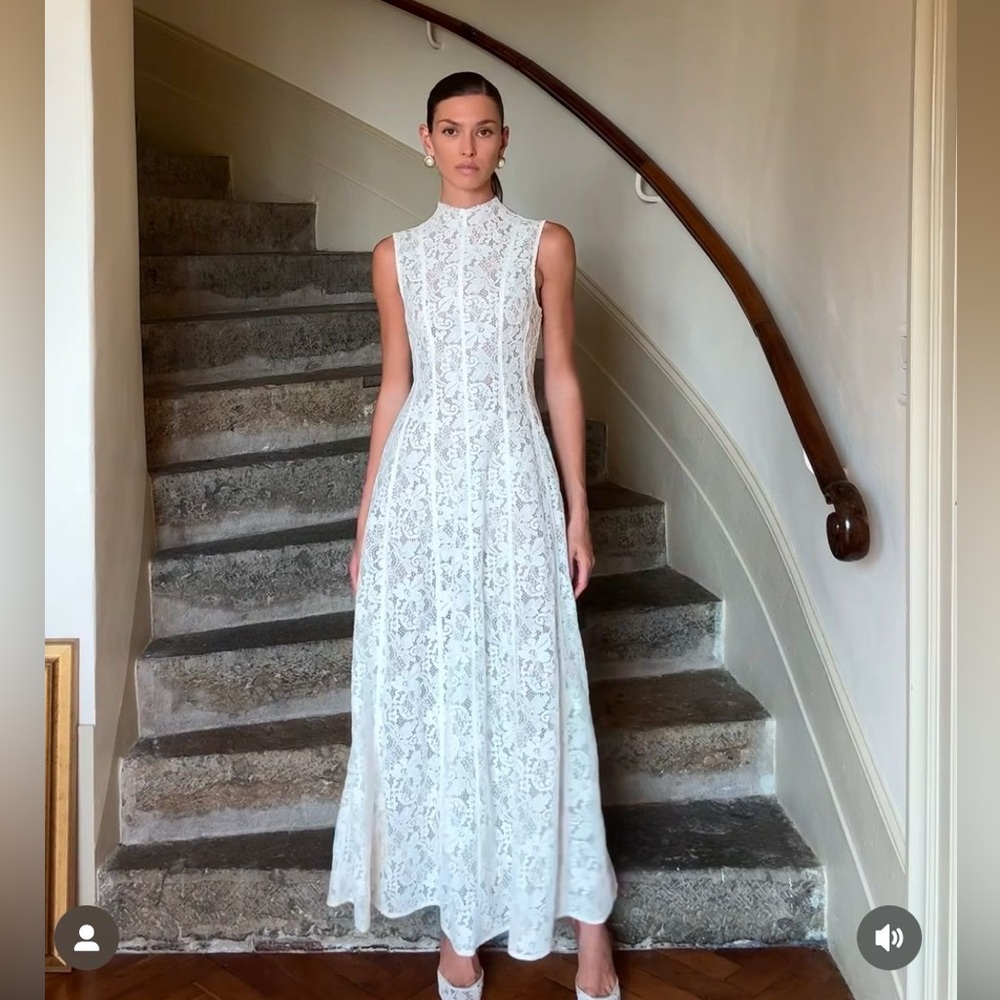 Commense semi-sheer lace dress